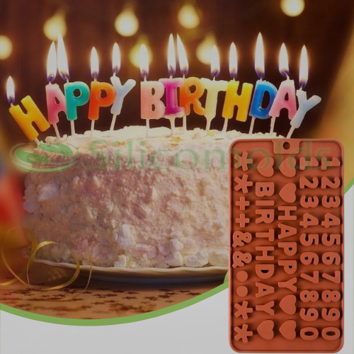 SILICOMOLDS - SILICONE HAPPY BIRTHDAY MOLD PACK OF 2- URP-007CM